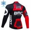 Maglia 2024 BMC-Switzerland Manica Lunga Winter Invernale Nero